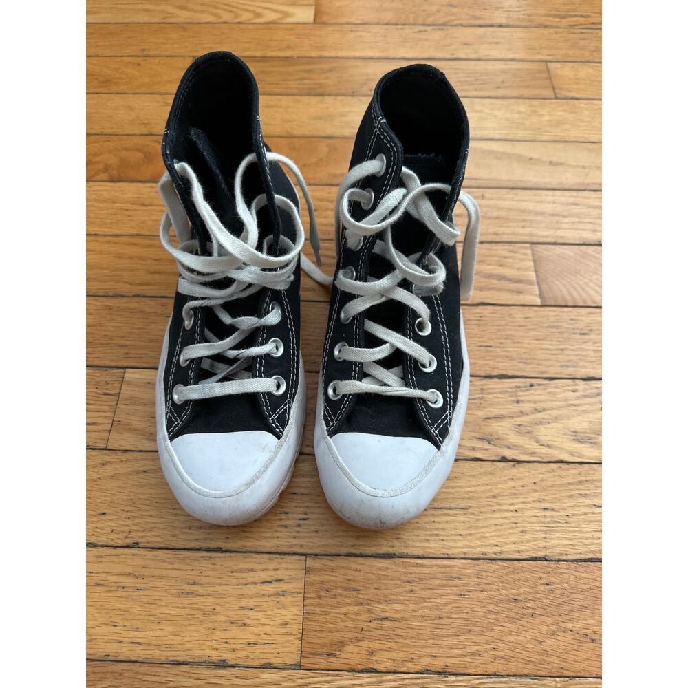 Converse Lugged Chuck Taylor All Star Hi Black Platform Boots Womens Size 6 - Picture 2 of 6